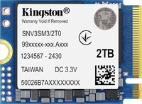 Kingston SNV3SM3/2T0, Kingston NV3 NVMe PCIe 4.0 SSD 2TB M.2 2230 M-Key PCIe 4.0 x4 -
