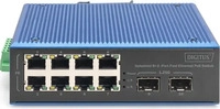 Digitus DN-651147, Digitus DN-65 Industrial Railmount Gigabit Switch 8x RJ-45...