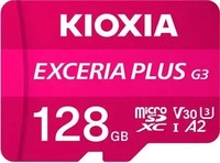 KIOXIA LMPL3M128GG2, KIOXIA Exceria Plus G3 R210/W90 microSDXC 128GB Kit -