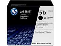 HP Q7551XD, Hewlett Packard HP 2x Toner Q7551X schwarz 13000 Seiten LaserJet...