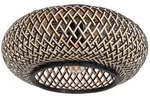 Deckenlampe Deckenleuchte Schlafzimmerlampe, Schirmleuchte aus Bambusgeflecht,