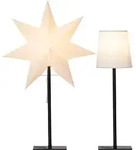 Tischlampe Weihnachtsstern Nachttischlampe wei&szlig; Beistellleuchte...