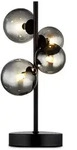 LED Schreib Nacht Tisch Lampe Metall Leuchte Schwarz Glas Kugeln Beleuchtung