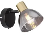 Wandstrahler mit Schalter Wandspot Wandleuchte Glas bronzefarben Spot beweglich,