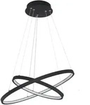 Pendelleuchte Ringe Decken Pendelleuchte Wohnzimmer Lampen schwarz-matt LED,