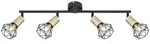 Deckenleuchte 4 flammig schwarz Spotleuchte schwenkbar K&auml;fig Design L 60 cm
