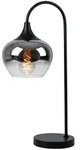 Tischleuchte Tischlampe rauch Leseleuchte Lampe Glaskugel rauchfarben Schlafzimmer,