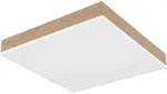 Deckenleuchte Deckenlampe Wohnzimmerlampe LED Lampe Alu Holzoptik 30x30 cm
