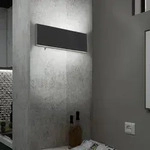 Wandlampe Aluminium Wohnzimmer Wandleuchte mit Kippschalter, Aluminium schwarz wei&szlig;