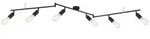 Deckenlampe Deckenleuchte Wohnzimmerlampe Schwenkbar Schwarz 6-flammig H 180 cm
