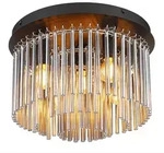Deckenleuchte Deckenlampe Wohnzimmerlampe Esszimmerleuchte 5 flammig, Metall schwarz