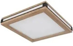 Deckenleuchte Deckenlampe Wohnzimmerlampe LED Holzoptik 3 Lichtmodi 30x30 cm