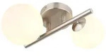 Deckenleuchte Deckenlampe 2-Flammig LED Wohnzimmerleuchte Metall Glas Opal