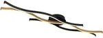 LED Deckenleuchte Wohnzimmerlampe Deckenlampe Alu schwarz 1 flammig, Metall