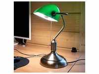 Bankerlampe Glas verstellbar Tischleuchte Retro grün Schreibtischleuchte