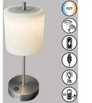 Tischleuchte Beistelllampe Nachttischlampe CCT Akku LED Dimmbar H 34,5 cm Wei&szlig;