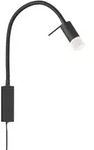 Wandleuchte Wandlampe Schlafzimmerlampe LED Leseleuchte Flexo-Arm Schwarz H 40cm