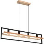 H&auml;ngeleuchte Esstischleuchte Pendellampe Wohnzimmer H&auml;ngelampe Holz, dunkelbraun