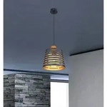 H&auml;ngeleuchte Pendelleuchte gold schwarz Design Esstischleuchte Holz Deckenlampe