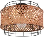Deckenleuchte Metall schwarz rund Esszimmer K&auml;fig Lampe Beleuchtung...
