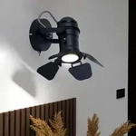RETRO Wand Lampe Schlaf G&auml;ste Zimmer Beleuchtung schwarz Klappen Spot verstellbar