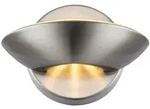 Design Wandleuchte in Halbmond Optik Nickel matt Wandlampe Up and Down Strahler,