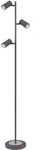 Stehlampe Stehleuchte Wohnzimmerlampe, 3-flammig, Moderne Standlampe, Holzoptik,