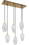 Pendelleuchte Esszimmerlampe H&auml;ngeleuchte Deckenlampe Messing 6-Flammig L 72 cm