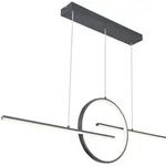 LED H&auml;ngeleuchte Pendelleuchte K&uuml;chenlampe Fernbedienung Grau Metall L 124 cm