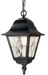 Au&szlig;enleuchte H&auml;ngeleuchte Kettenlaterne ALU-Druckguss Glas D 18,4 cm Schwarz