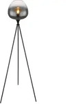 Stehleuchte Stehlampe Wohnzimmerlampe Fu&szlig;schalter Schwarz Metall H 145 cm