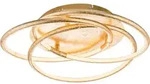 Deckenleuchte Ringe Designleuchte gold Deckenlampe Wohnzimmer Modern, Alu, satiniert,
