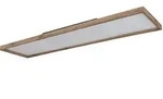 Deckenleuchte CCT Deckenlampe Schlafzimmer Landhausstil Holzleuchte, braun opal, LED