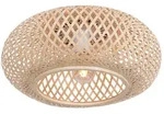 Deckenleuchte Wohnzimmerlampe Holzleuchte, Deckenlampe aus Bambus, Korbgeflecht,