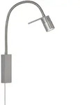 Wandleuchte nickel matt Bettleuchte Schlafzimmerlampe LED Leseleuchte flexibel