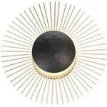 LED Wandleuchte schwarz Flurlampe Blattgold Wohnzimmerlampe Wandlampe, Sonnenform,