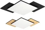 Deckenlampe Holzoptik Deckenleuchte Wohnzimmerlampe LED braun schwarz tauschbar,