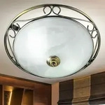 Antik Stil Messing Decken Lampe Wohn Zimmer Beleuchtung Marmor Optik Glas
