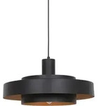 Pendelleuchte H&auml;ngelampe Deckenlampe Esszimmerlampe Metall Schwarz Gold H 165cm