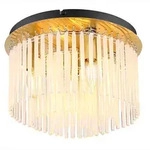 Deckenleuchte Deckenlampe Wohnzimmerlampe Metall Gold Glasst&auml;be D 32 cm