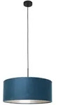 Esstischleuchte H&auml;ngelampe Pendelleuchte Textil Velour blau schwarz-matt D 50...