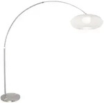 Bogenleuchte Stehleuchte Standlampe Wohnzimmerlampe Metall Seide H 240 cm 3806ST