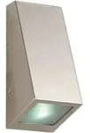Edelstahl Wand Leuchte Down Strahler Au&szlig;en Beleuchtung Garten Lampe silber im...