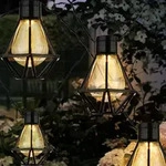 LED Lichterkette Au&szlig;enleuchte Gartenlampe Terrasse Laterne Gitter Gartendeko