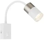 Wandleuchte Wandlampe Flurleuchte Metall Wei&szlig; Flexo-Strahler Schlafzimmerlampe