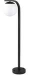 Au&szlig;enstehleuchte Gartenlampe Wegelampe Aluminium schwarz Kugel wei&szlig; H 110 cm