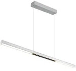 LED Pendelleuchte H&auml;ngelampe Aluminium geb&uuml;rstet Acryl h&ouml;henverstellbar H 150 cm