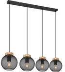 H&auml;ngeleuchte K&auml;fig Design H&auml;ngelampe Esstisch Pendelleuchte Holz Kugelform,...