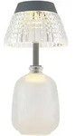 Solarlampe Tischleuchte Au&szlig;enlampe klar Akku Glas LED Gartenlampe Balkonlampe,