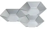 Deckenleuchte dimmbar &uuml;ber Wandschalter LED Deckenlampe Wohnzimmer, Aluminium